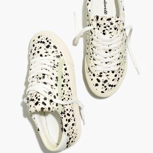 Madewell Sidewalk Low-Top Sneakers in Spatter-Painted Calf Hair